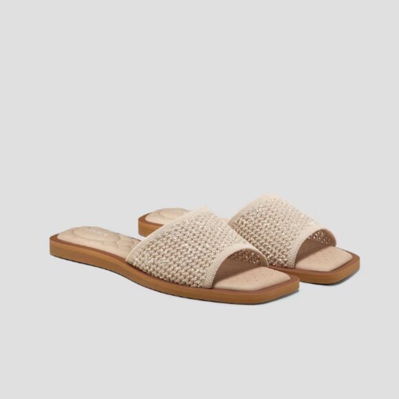 Women's Cream Slide Sandals - Picture 5 of 11